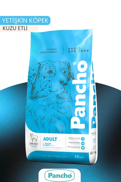 Pancho Kuzu Etli Yetişkin Köpek Maması 15 KG ürün görseli 1