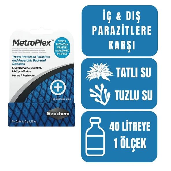 Seachem Metroplex 5 Gr Balık Parazit İlacı - Resim 2