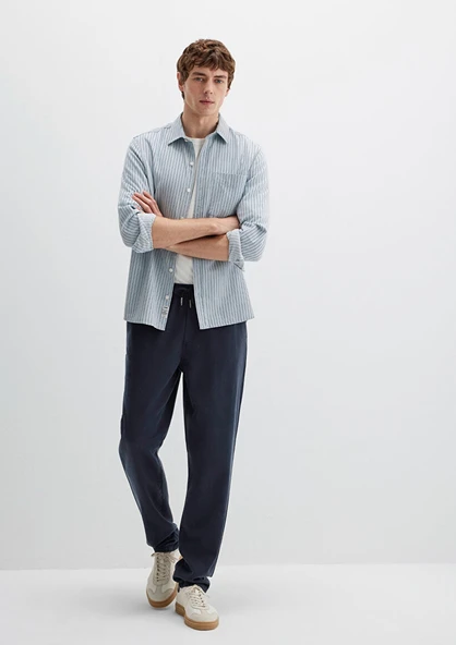 M0010168  MAVİ JOGGER PANTOLON - Resim 7