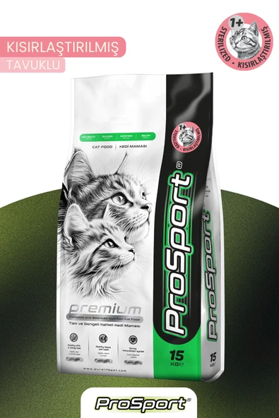ProSport Tavuklu Kısırlaştırılmış Kedi Maması 15 KG ürün görseli 1