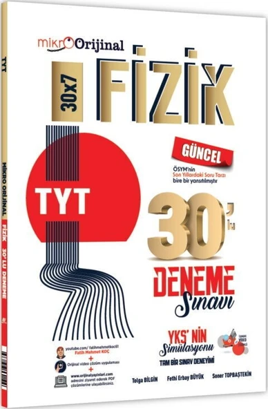 TYT Fizik 30 lu Deneme Sınavı Orijinal Mikro ürün görseli 1