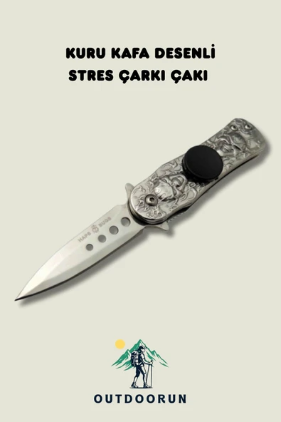 Kuru Kafa Desenli Stres Çarkı Çakı - 15,5 cm ürün görseli 1