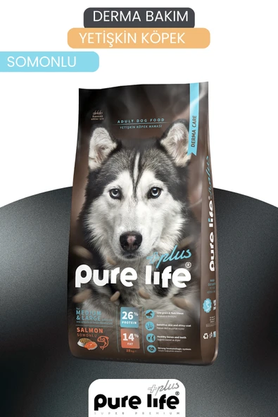 PureLife Plus Derma Somonlu Yetişkin Köpek Maması 15 KG ürün görseli 1