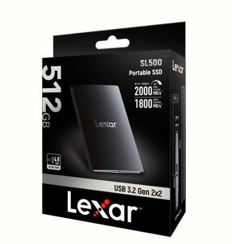 Lexar 512 GB SL 500 portable SSD 2000 mb/sn ürün görseli 1