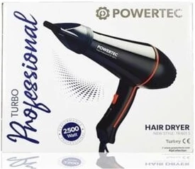Powertec TR-601 Profesyonel 2500 W Saç Kurutma Makinesi Siyah ürün görseli 1
