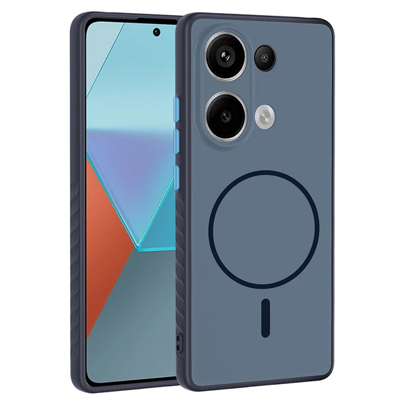 Xiaomi Redmi Note 13 Pro 4G Kılıf M-safe Şarj Özellikli Zore Tea Kapak ürün görseli 1