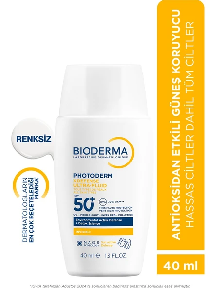 Xdefense SPF50+ Tüm Cilt Tipleri Güneş Kremi Renksiz 40 ml ürün görseli 1
