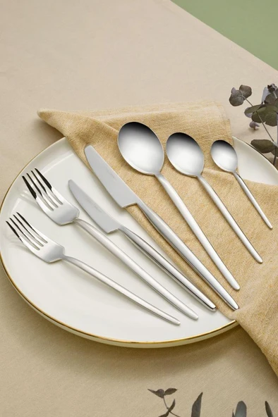 Whisper 84 Parça 12 Kişilik Elegance Çatal Kaşık Bıçak Kutulu ürün görseli 1