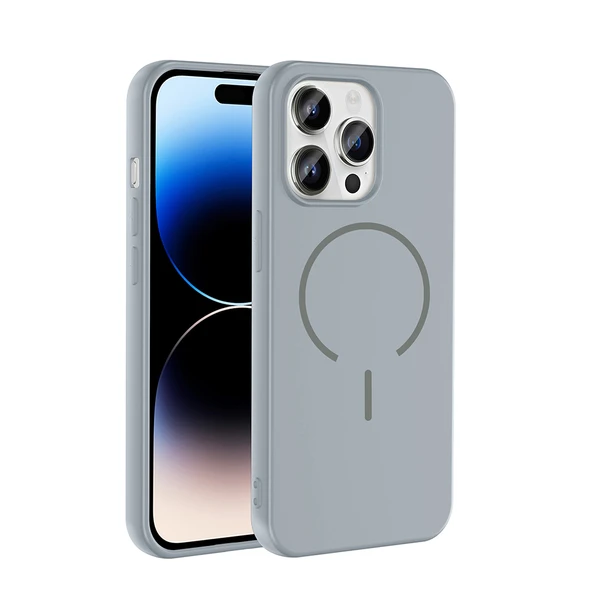 Apple iPhone 14 Pro Max Kılıf M-safe Şarj Özellikli Zore Meta Kapak ürün görseli 1