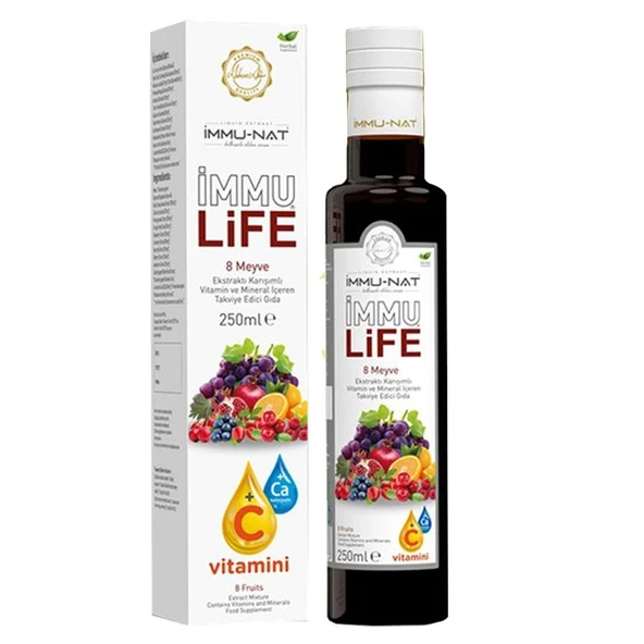 İmmunat İmmu Life 8 Meyve Karışımlı Ekstrat 250 ml İmmu-Nat ürün görseli 1