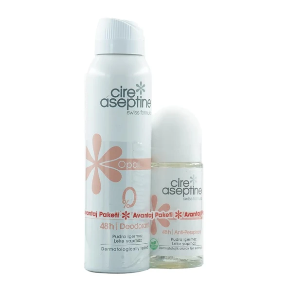 Cire Aseptine Deodorant Opal 150 Ml + Soft Roll On Set - Resim 2