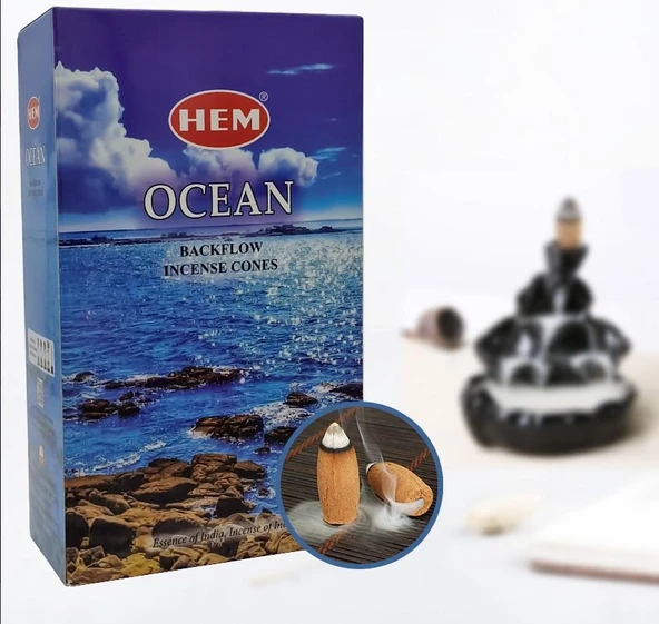 Hem Konik Geri Akış Tütsü Ocean 1 Paket 10 Adet ürün görseli 1