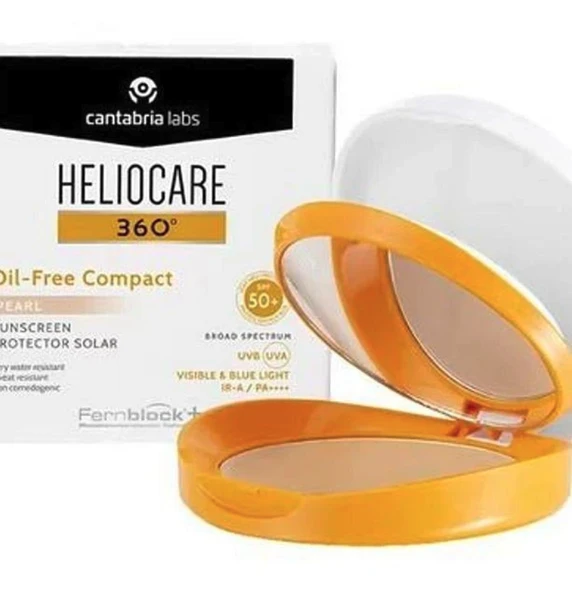 Heliocare 360 Oil-Free Compact Güneş Koruyucu SPF50+ 10 gr - Pearl ürün görseli 1
