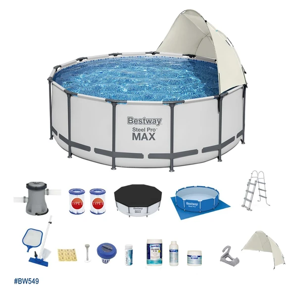 Bestway Gölgelikli Prefabrik Havuz Seti 427x122cm BW549 5612X ürün görseli 1