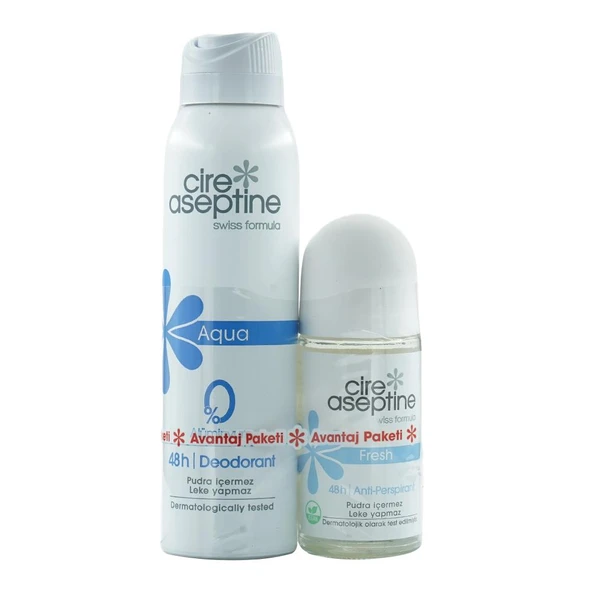 Cire Aseptine Deodorant Aqua 150 Ml + Fresh Roll On Set ürün görseli 1