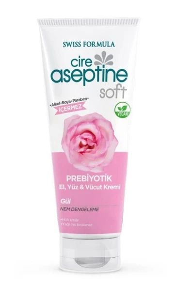 Cire Aseptine Soft Gül Prebiyotik Nemlendirici Bakım Kremi 75 ml ürün görseli 1