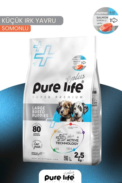 PureLife Plus Somonlu Büyük Irk Yavru Köpek Maması 2,5 KG ürün görseli 1