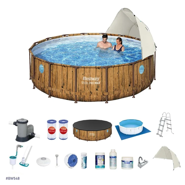 Bestway Gölgelikli Prefabrik Havuz Seti 549x122cm BW548 56977 ürün görseli 1