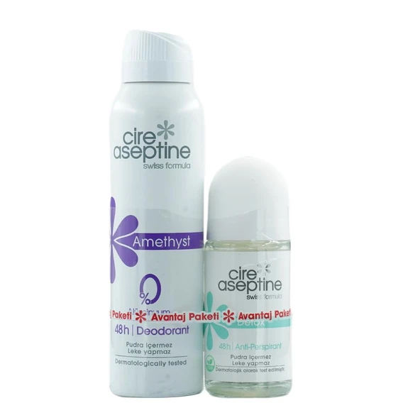 Cire Aseptine Deodorant Amethyst 150 Ml + Detox Roll On Set ürün görseli 1