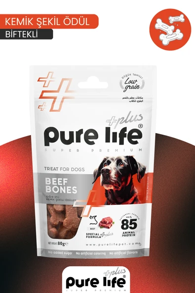 PureLife Plus Biftekli Kemik Köpek Ödül Maması 80 GR ürün görseli 1
