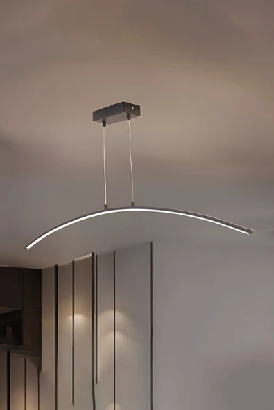 Uzun Kıvrımlı 3 Renk Tavan Lambası Toplantı Masası, Koridor için Modern LED Aydınlatma ürün görseli 1