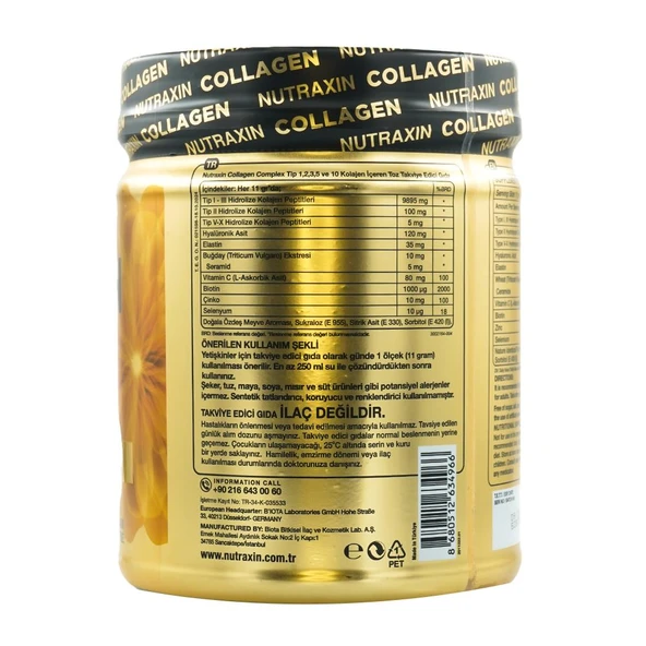 Nutraxin Collagen Complex 10.000 Mg 330 Gr - Resim 3