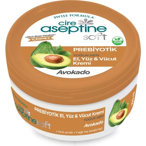Cire Aseptine Soft Avokado Prebiyotik Nemlendirici Bakım Kremi 100 ml ürün görseli 1