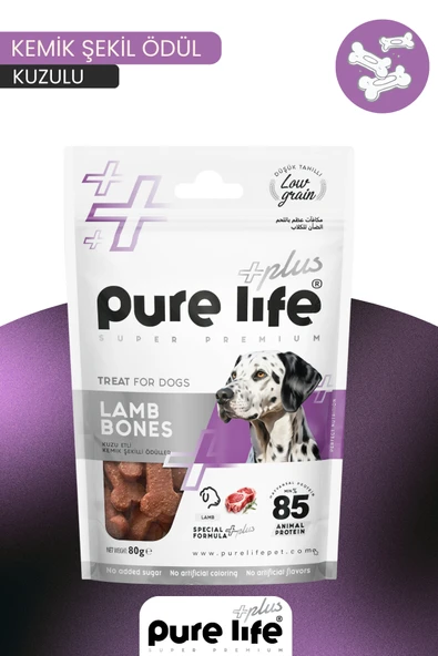 PureLife Plus Kuzulu Kemik Köpek Ödül Maması 80 GR ürün görseli 1