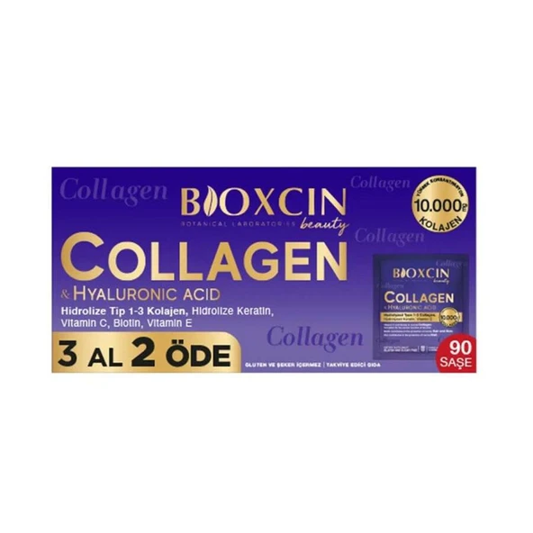 Bioxcin Collagen Hyaluronic Acid Tip 1-3 10.000 Mg 90 Şase ürün görseli 1