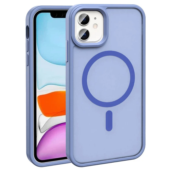 Apple iPhone 11 Kılıf M-safe Şarj Özellikli Mat Arka Yüzey Zore Sio Kapak ürün görseli 1