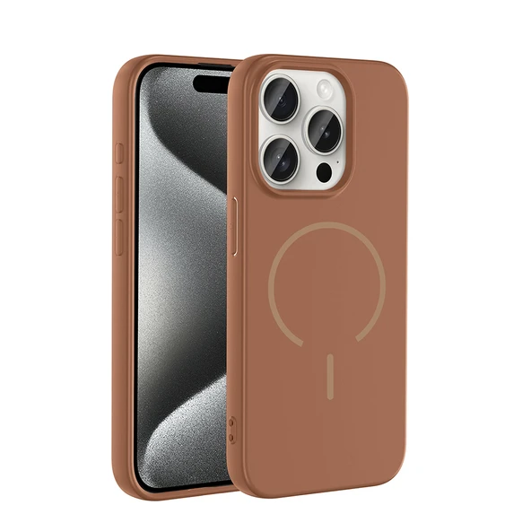 Apple iPhone 15 Pro Max Kılıf M-safe Şarj Özellikli Zore Meta Kapak ürün görseli 1