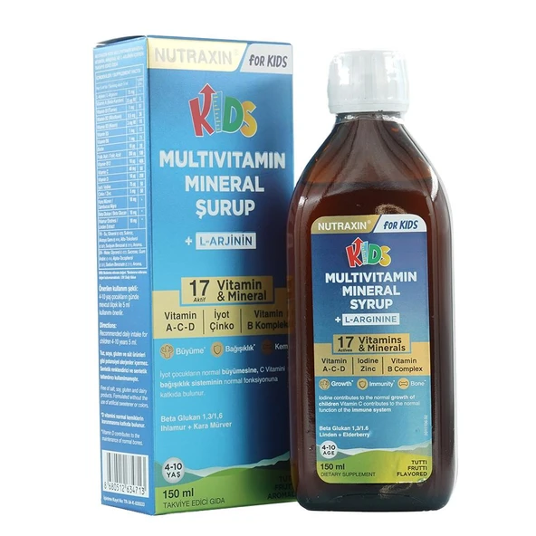 Nutraxin Kids Multivitamin Mineral Şurup 150 Ml ürün görseli 1