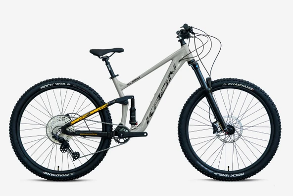 EL NINO - 29" MTB Full Sus. - 425mm - 11 Vites - H.Disc - Bej-Siyah / Sarı ürün görseli 1