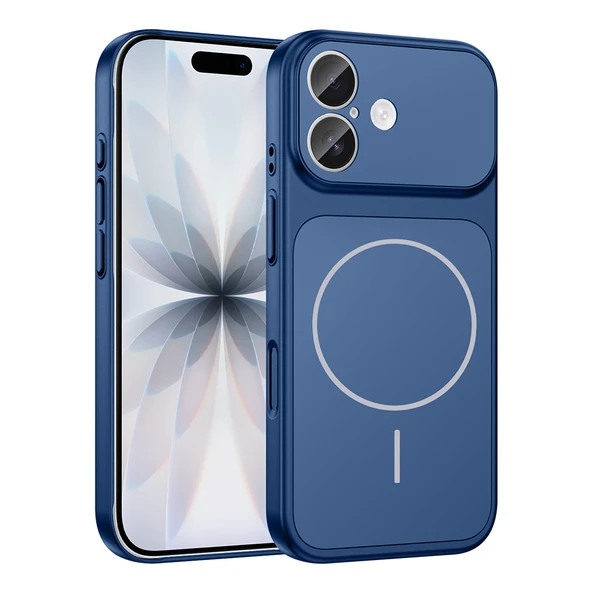 Apple iPhone 16 Kılıf Zore M-Safe Şarj Özellikli Kamera Korumalı Formen Kapak ürün görseli 1