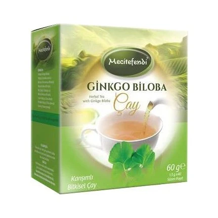 Mecitefendi Ginkgo Biloba Çay Süzen Poşet 40'Lı ürün görseli 1