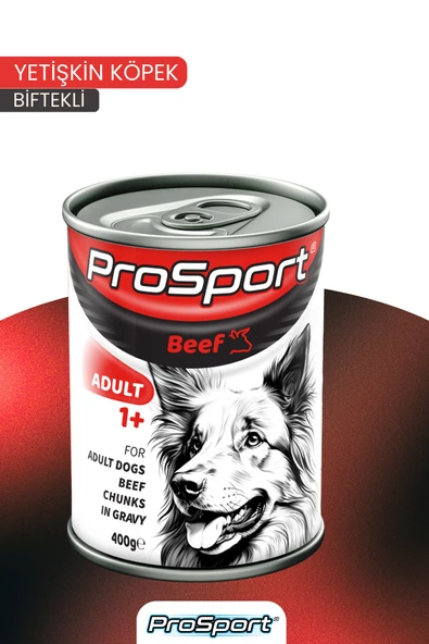 ProSport Biftek Chunk Yetişkin Köpek Konserve Yaş Mama 400 GR ürün görseli 1
