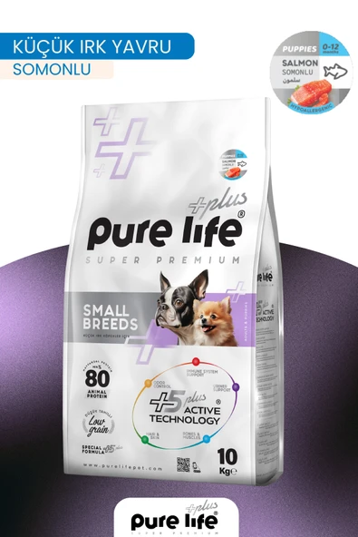 PureLife Plus Somonlu Küçük Irk Yavru Köpek Maması 10 KG ürün görseli 1