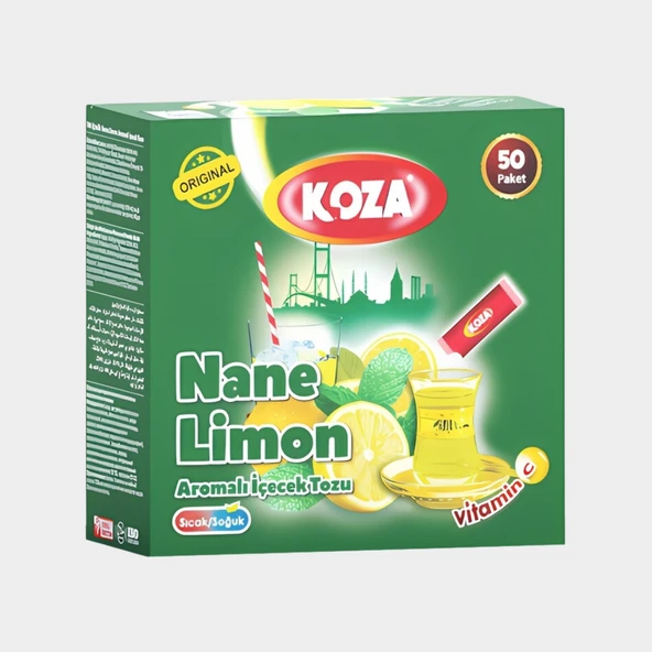 Koza Tek İçimlik Nane Limon Aro. İçecek Tozu (50 Stick) ürün görseli 1