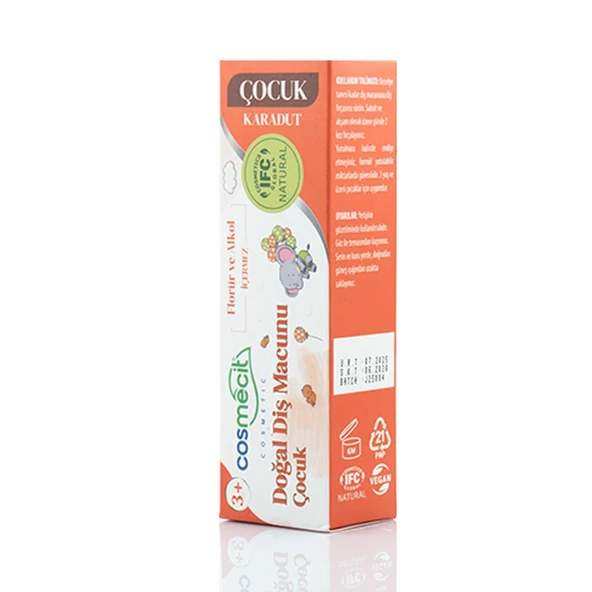 Cosmecit Doğal Çocuk Diş Macunu 90 Gr - Resim 3