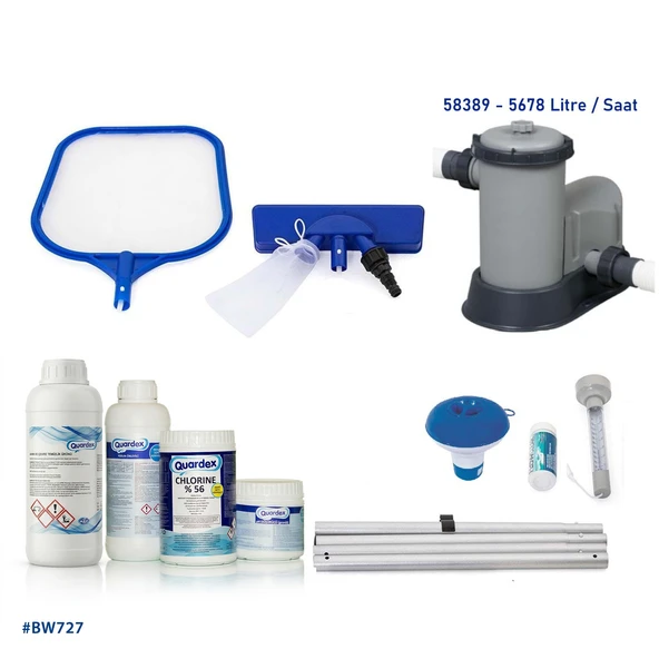 Bestway İntex Havuzlarla Uyumlu Full Havuz Temizlik Seti 58389 BW727 ürün görseli 1
