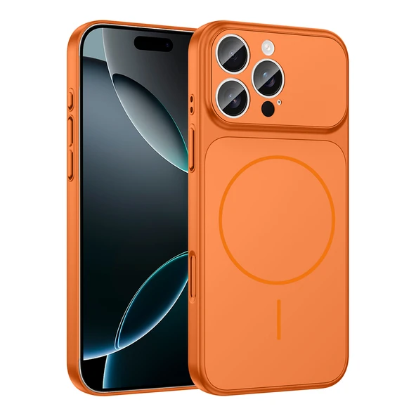 Apple iPhone 16 Pro Kılıf Zore M-Safe Şarj Özellikli Kamera Korumalı Formen Kapak ürün görseli 1