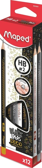 Maped Black Pep S DECO HB Kurşun Kalem Hb (12 Li Paket) 850060 ürün görseli 1