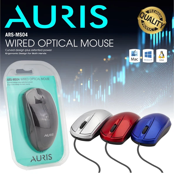 Auris MS04 2.4GHz 1600 DPI Optik Kablolu Mouse - Resim 2