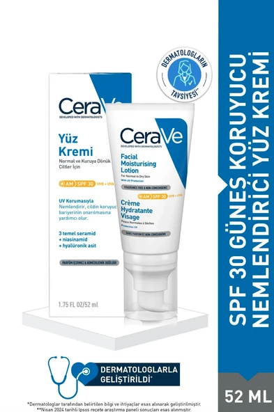 Cerave Nemlendirici Yüz Kremi SPF30 52 ml ürün görseli 1