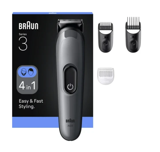 Braun Hepsi Bir Arada Series 3, 4’ü 1 Arada Tıraş Kiti, Keskin Bıçak, 14 Uzunluk, AIO3500 ürün görseli 1