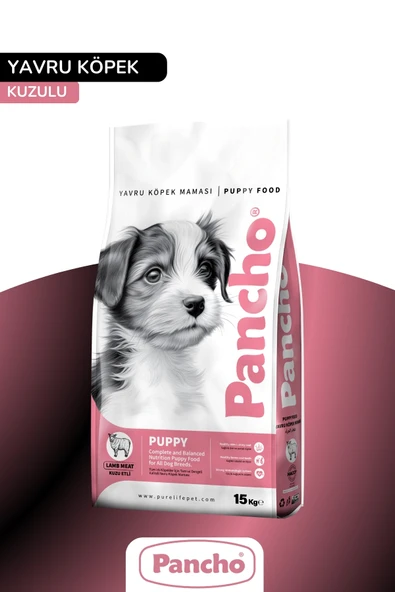 Pancho Puppy Kuzu Etli Yavru Köpek Maması 15 KG ürün görseli 1