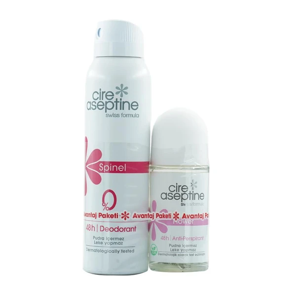 Cire Aseptine Deodorant Spinel 150 Ml + Flower Roll On Set ürün görseli 1