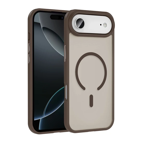 Apple iPhone 17 Air Kılıf M-safe Şarj Özellikli Mat Arka Yüzey Zore Sio Kapak ürün görseli 1