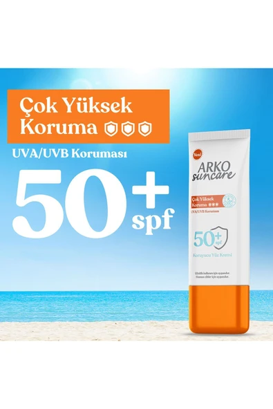 Arko Suncare Çok Yüksek Koruma SPF50+ Kouyucu Yüz Kremi 50 ml ürün görseli 1