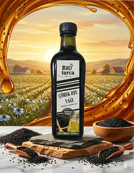 Bioturca %100 Doğal Soğuk Sıkım Çörek Otu Yağı 250 ml ürün görseli 1
